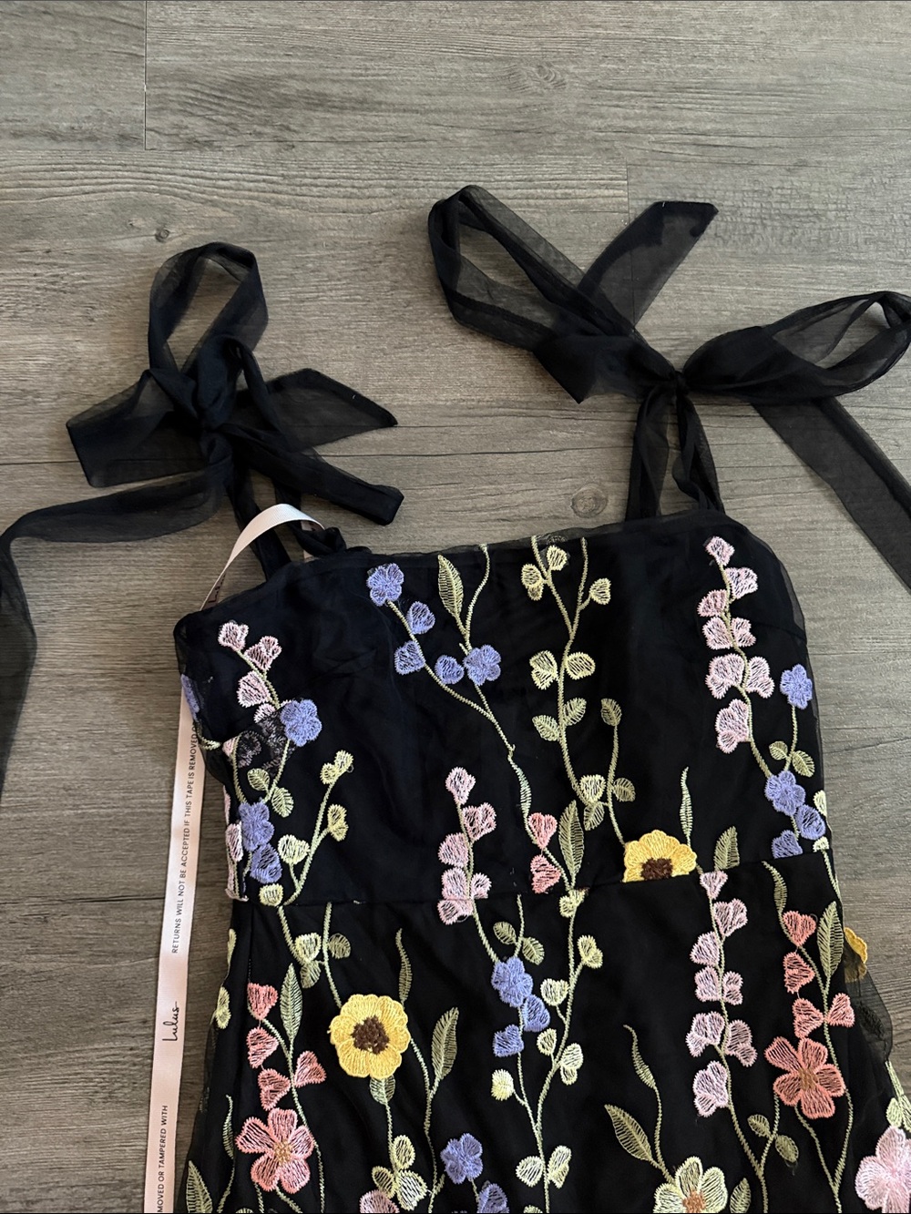 Lulus Black Floral Embroidered Maxi Dress - Picture 2 of 7